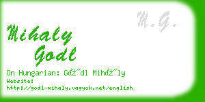 mihaly godl business card